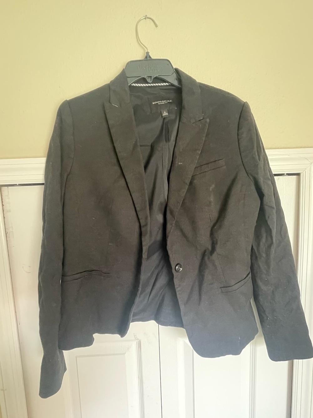 Banana Republic Black Single-Button Sport Coat Blazer